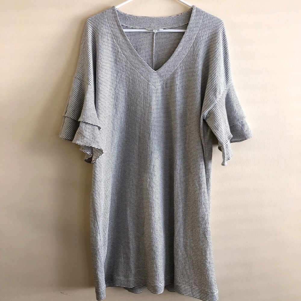 Lucky Brand Ruffle Detail Shirt Dress